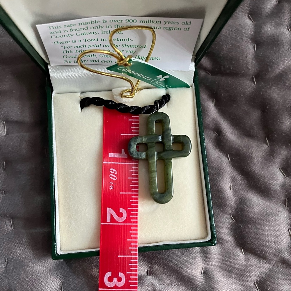 Celtic Cross Pendant with satin rope necklace - Picture 3 of 5